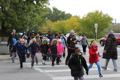 Children walking