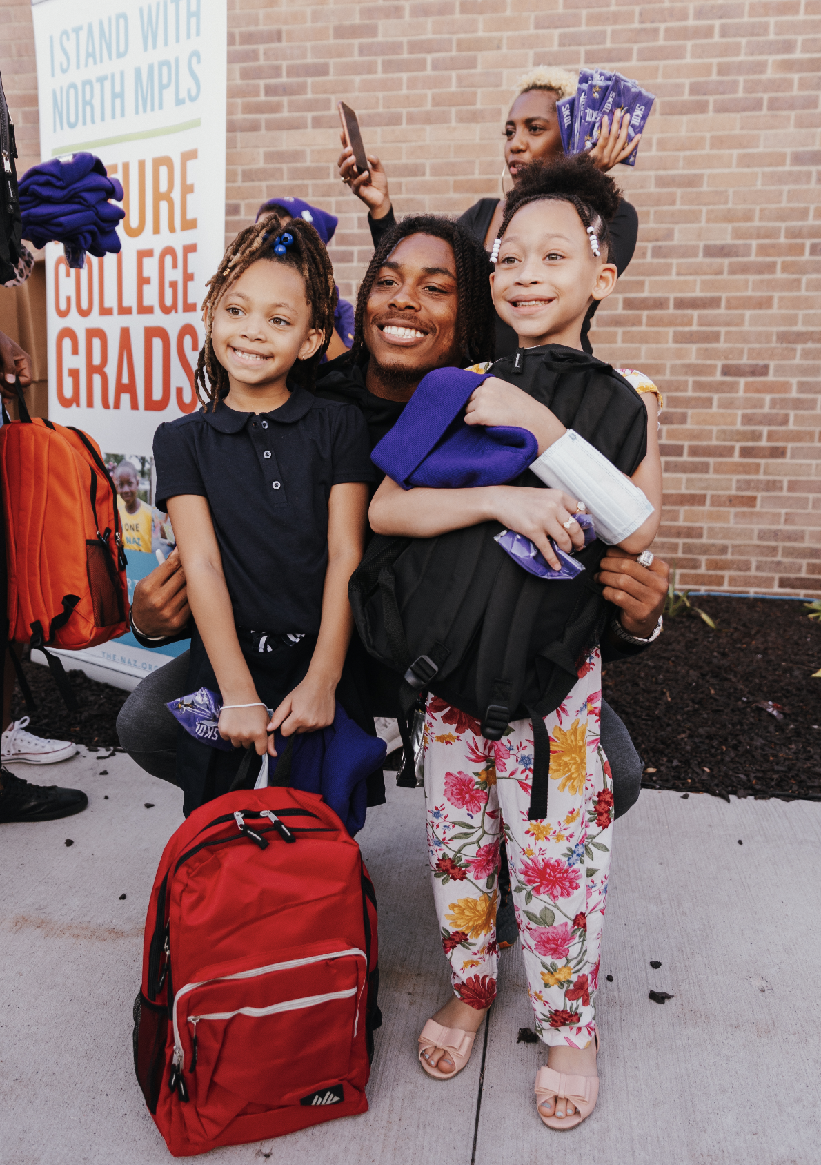 Justin Jefferson with Kids